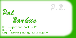 pal markus business card